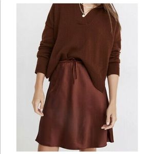 Madewell Satin Slip Mini Skirt
